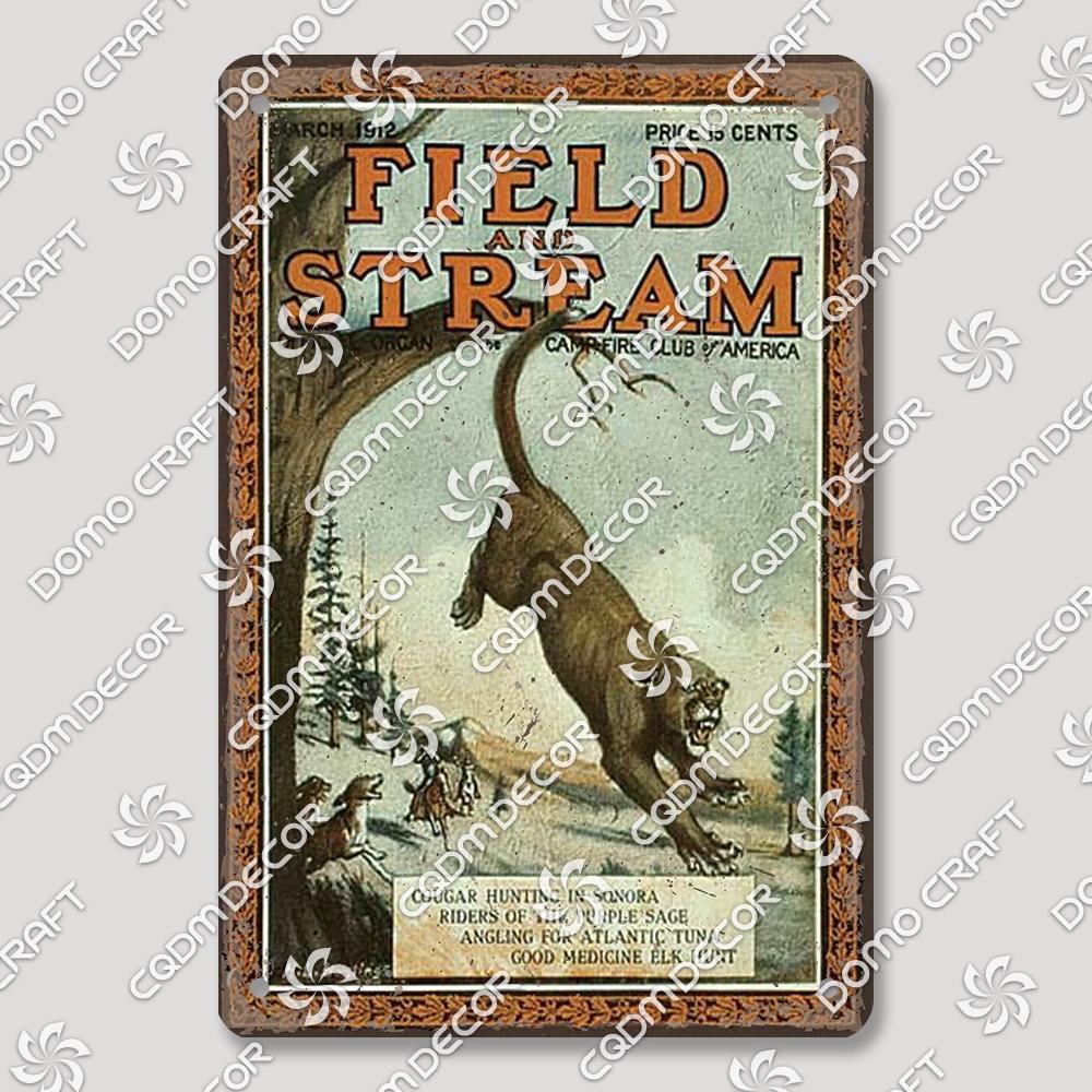 Hunting Metal Tin Signs, Ranger Shotgun Shells Vintage Poster, Retro Duck Elk Bear Metal Plaque, Club Farmhouse Home Wall Decor