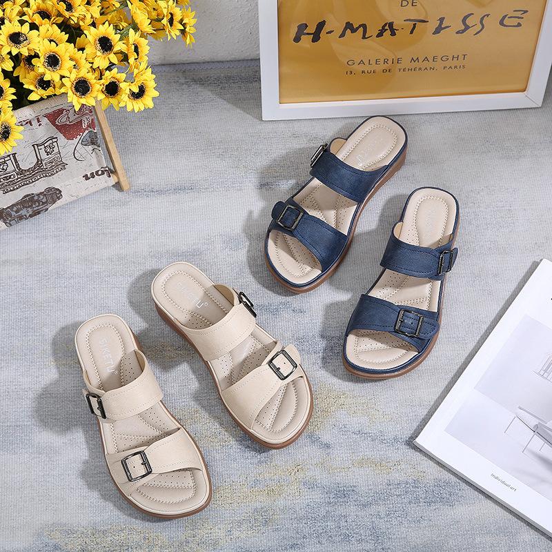 Fashion Shoes for Women Platform Sandals Summer Fashion Women Wedges Comfortable Slip On Shoes Plus Size 36-42 Sandalias De Mujer