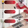 Aluminum Alloy Router Template Kit 1/4in Radius Mortise Jig Hinge Template  For Door Installation