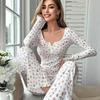European & American Style Autumn/Winter Sexy Casual Long Sleeve Pajama Set for Women