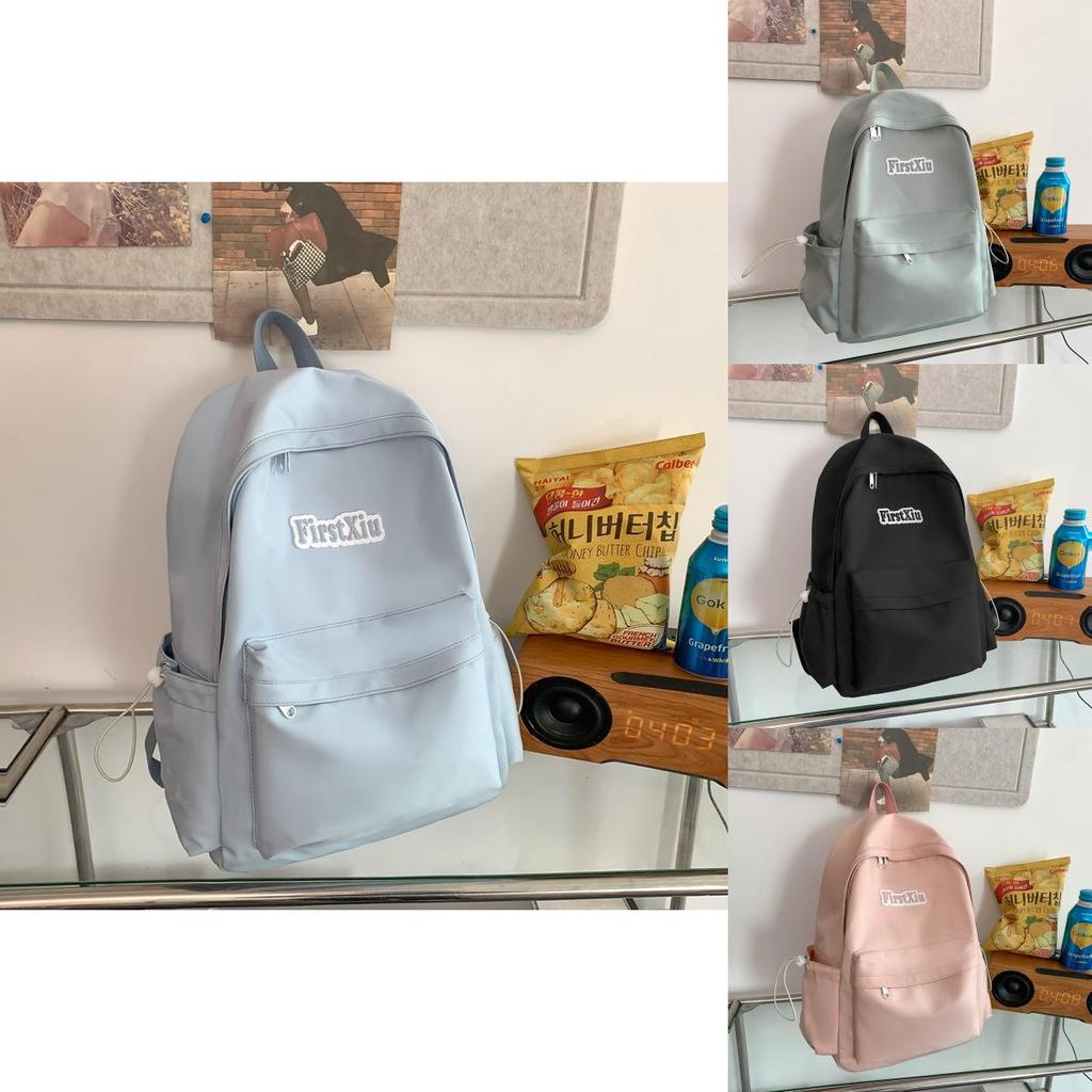 Minimalist Korean Style Nylon Backpack For Women And Men With Air Cushion Straps For School And Travel