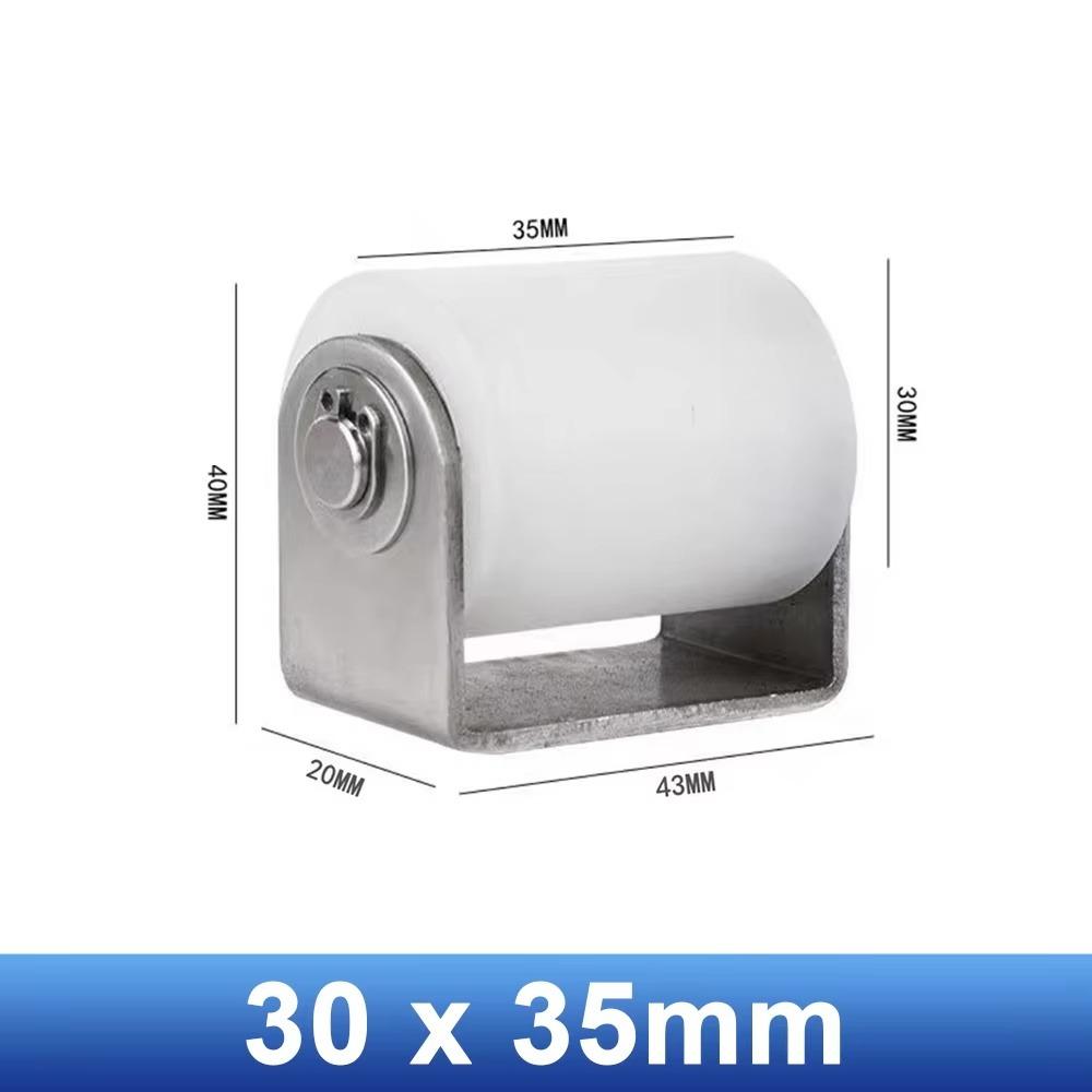 1Pcs 201 Stainless Steel Mobile Door Pulley Solid Ball Bearing Nylon Positioning Roller Rust Proof Wear Resistant