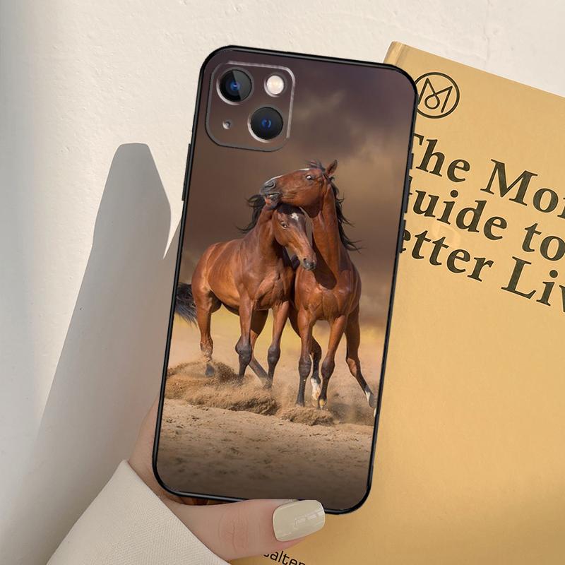 

Чехол для телефона Бегущие лошади для iPhone 17 16 15 14 11 12 13 Pro Max mini XR 16e 15 16 Plus 17 Air Полное покрытие iPhone 17Pro MAX