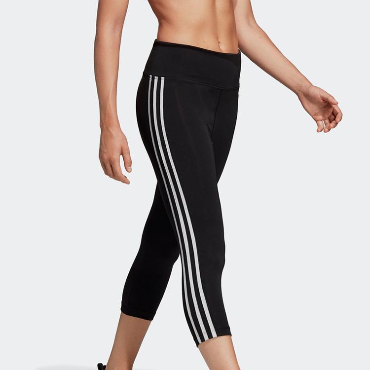 Adidas W D2M 3S 34 Tig Training Sports Knitted Tight Pants Women Bottoms Black DU2043