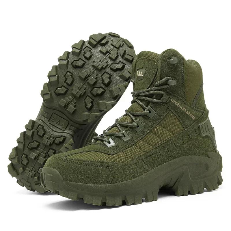 Neue Wanderschuhe Taktische Stiefel Herrenschuhe Outdoor-Sneaker Bergsteigen Dicke Sohlen Joggen Plateau Botas Cuturno Masculinas