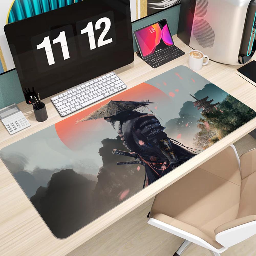 Japanese Samurai Tree Sun Mousepad Animation Office Student Gaming Thickened Large Writing Pad Non-slip Cushion Mouse Pad for Te