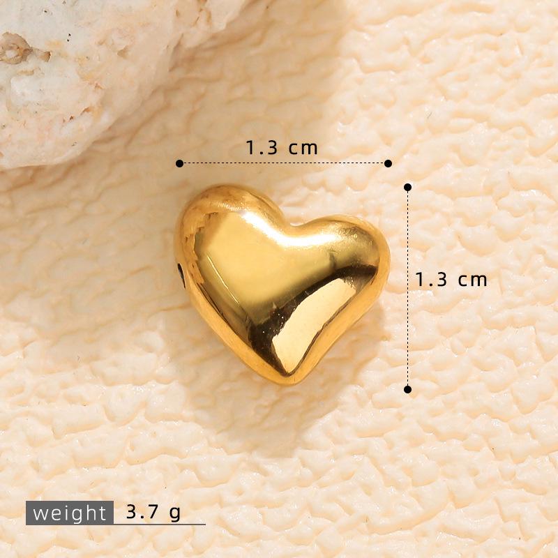 European and American Heart-Shaped Stainless Steel Minimalist DIY Jewelry Accessories