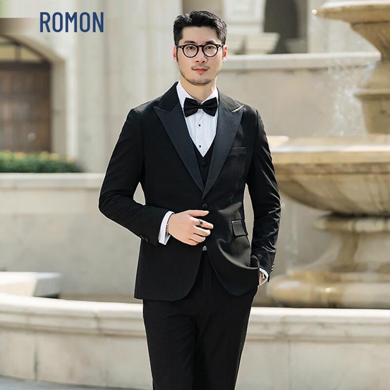 

Чоловічий весільний костюм ROMON (Куртка+Жилет+Штани) XXL