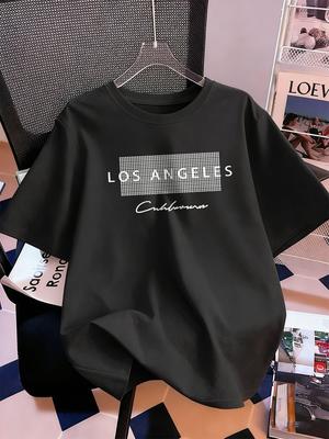 Los Angeles California Usa Prints Short Sleeve TShirts Womens Summer Cotton Tee Shirts Loose ONeck Soft Tops Street Clothes