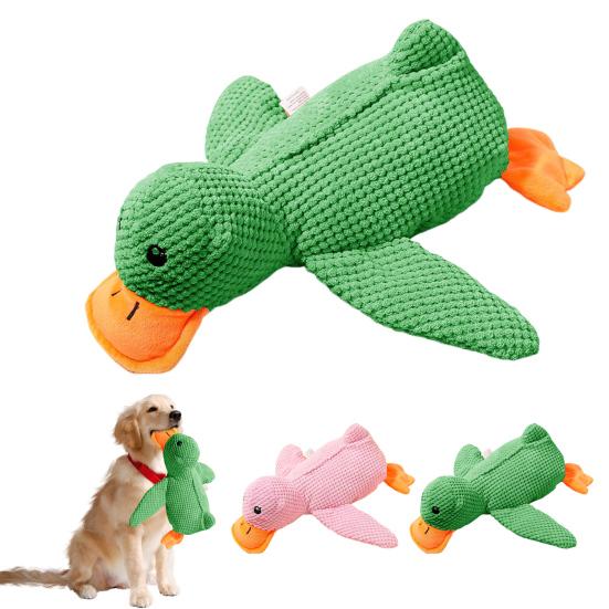 Pet Teeth Grinding Toy Multi-purpose Plush Duck Toy Interactive Rattle Design Chew Toy Dental Health Dog Toy