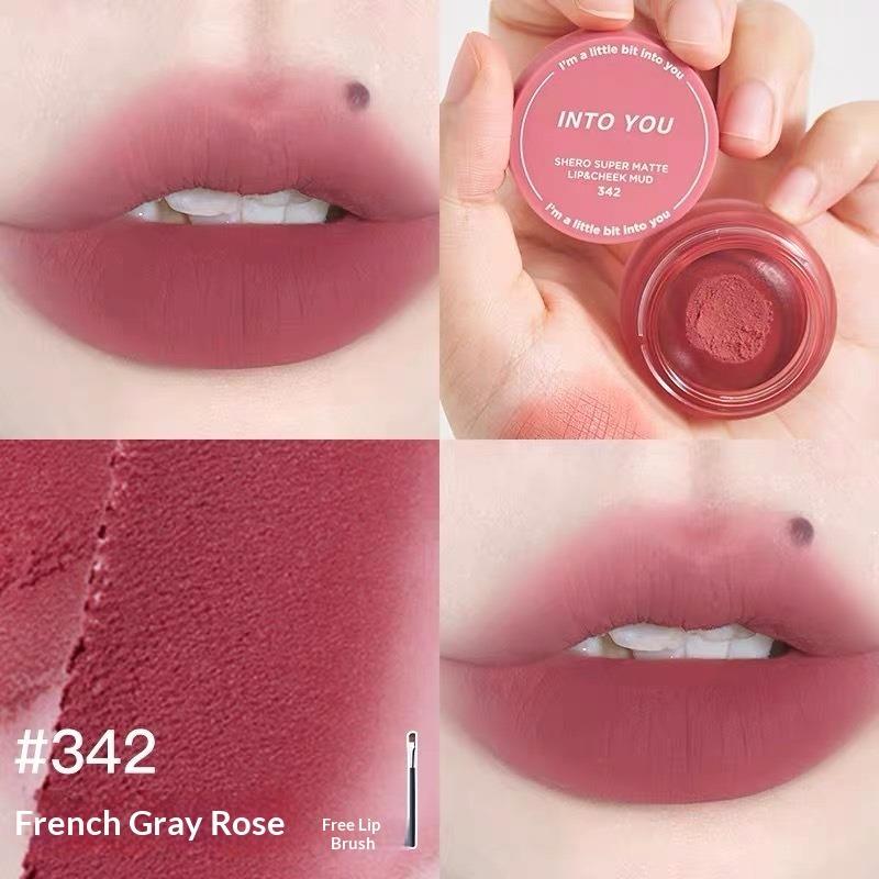 Ammirazione del Cuore e Tu Eroina Nebbia Labbra Guance Doppio Uso Lattina Fango Labbra Rossetto Doppio Uso Opaco