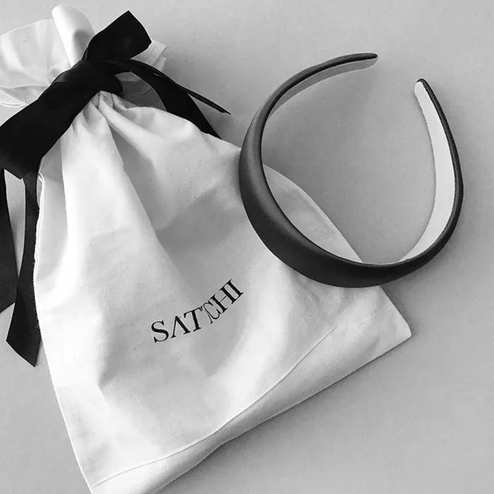 [SATTCHI] BAROQUE SATIN BAND BL Baroque Satin Bold Headband Blue Tone