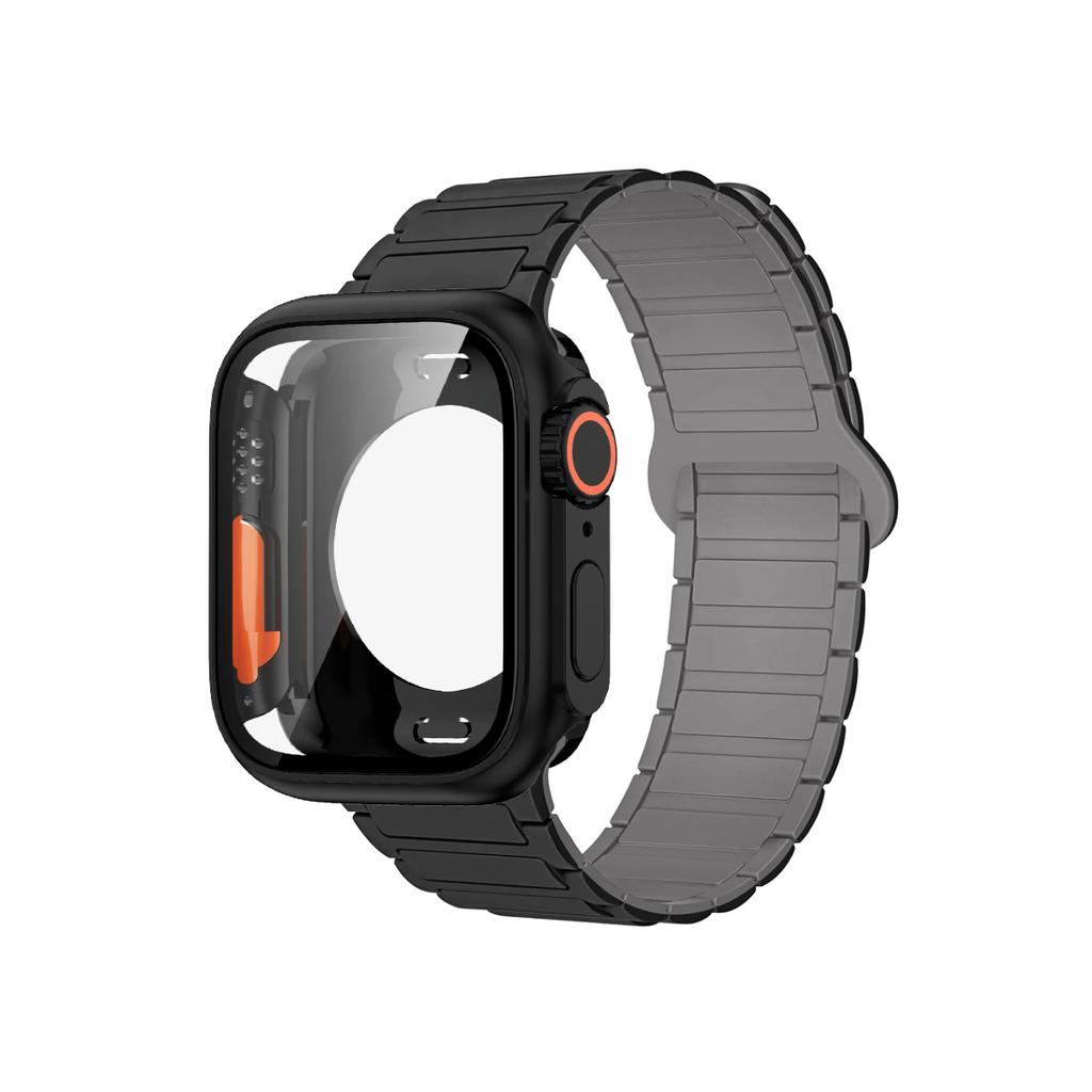 Magnetic Strap+Full Cover Case For Apple Watch S11 10-46/42mm 45 44 40 41mm Frame+Bracelet For Iwatch Series 11 10 9 8 7 6 SE