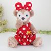 Cushu Cush Duffy & ShellieMay Plush Toy Outfit Set (Made In Japan): Red Polka Dot Dress and Ribbon (2-piece Set) cds258S