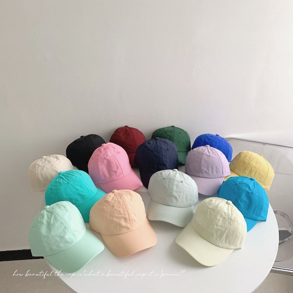 Solid Color Quick-Drying Baseball Cap Anime Peaked Cap Versatile Solid Color Sun Hat  Outdoor