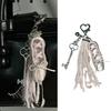 Elegant Ballet Shoe Keychain Handmade Dance Gift For Ballet Lovers With Pearls And Satins Finish for Bag Purses Backpack