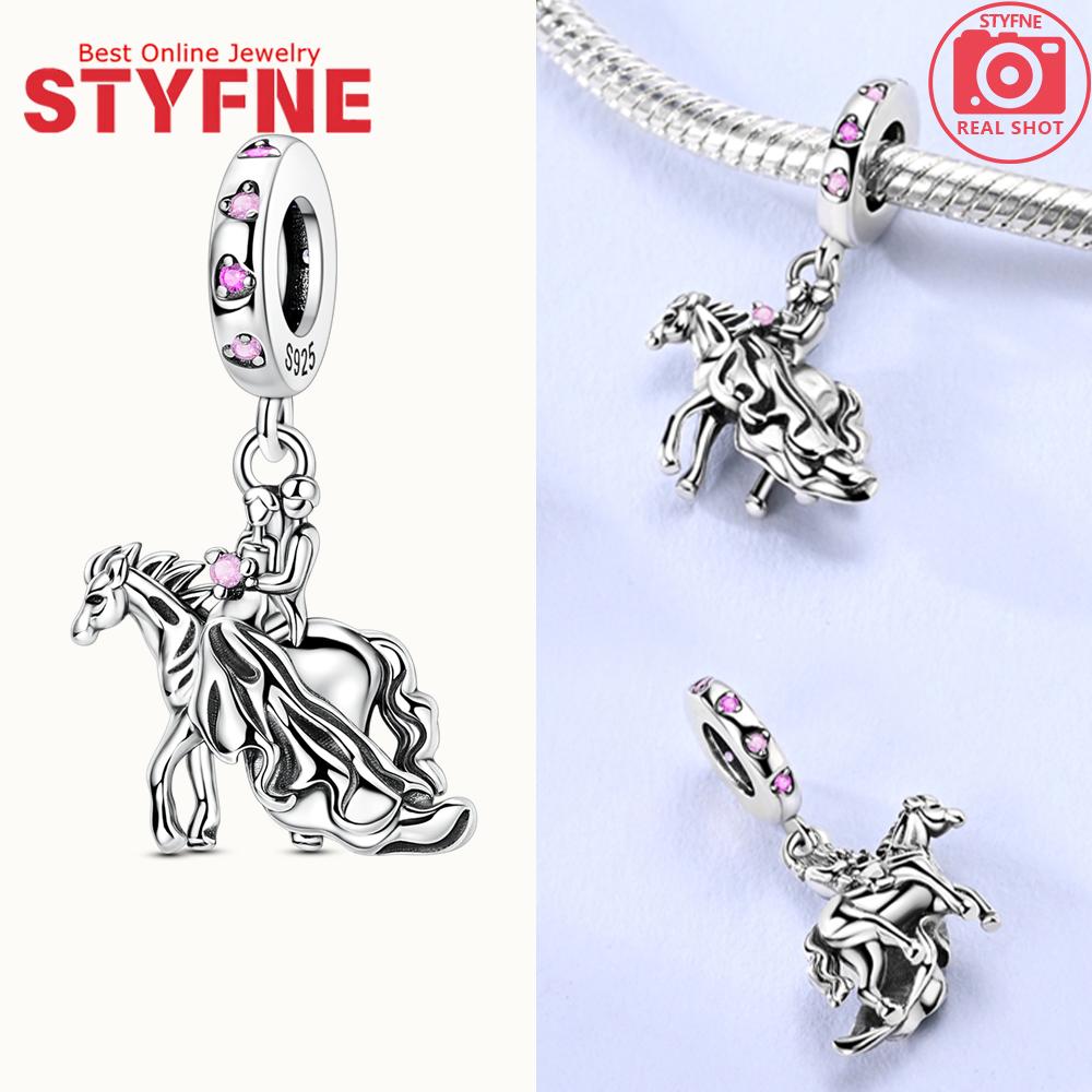 

Charms Plata Fairy Tale Bride Groom White Horse Pendants Fit Original Bracelets Charms For Women Jewelry Making Gifts