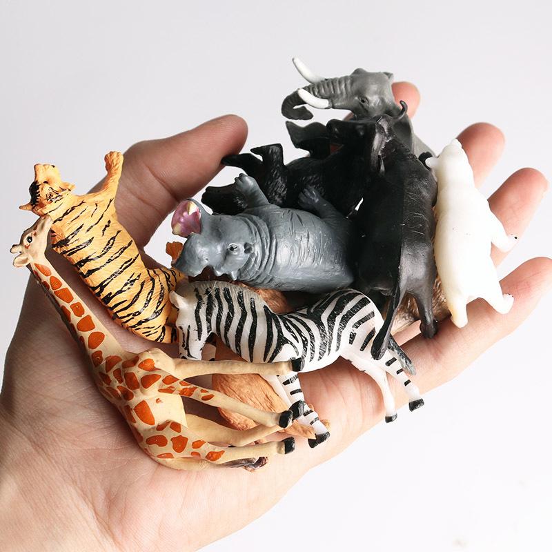 Wild Animal Figurines - Realistic Tiger, Lion, Kangaroo, Hippo, Gorilla, Rhino, Elephant, Croc, Zebra Models