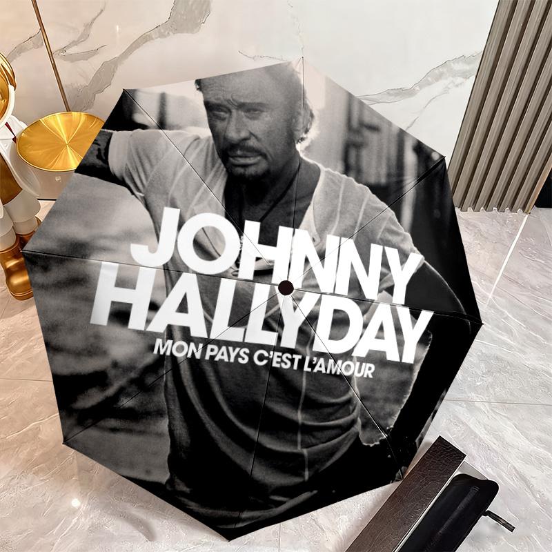French legendary rock singer and actor Johnny Hallyday umbrella is suitable for all seasons, including home travel and outdoor activities Y4