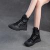 Mode 4CM 2025 Hohe Qualität Frühling/Sommer Neu Durchbrochen Atmungsaktiv Retro Kurze Stiefel Echtes Leder Dicke Sohle Damen Schuhe