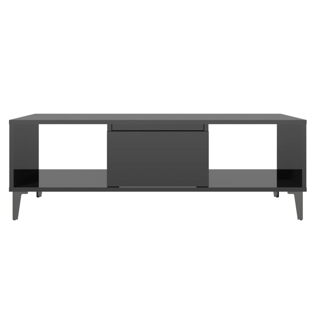  Coffee Table, Black, High Gloss, 103.5x60x35 Cm