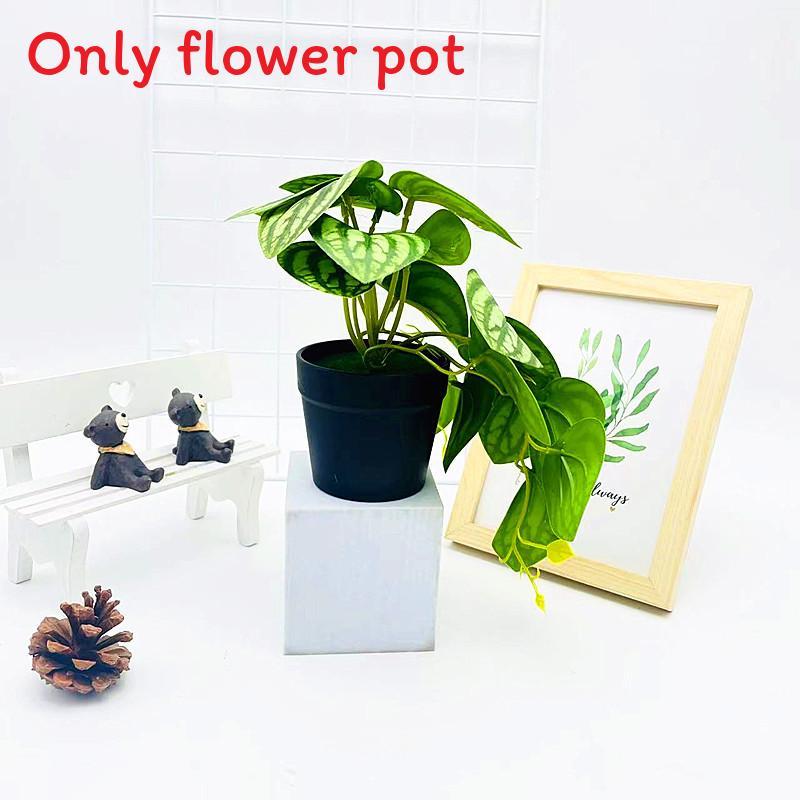 Simulation Epipremnum Aureum Potted Artificial Plant Decor Ornament