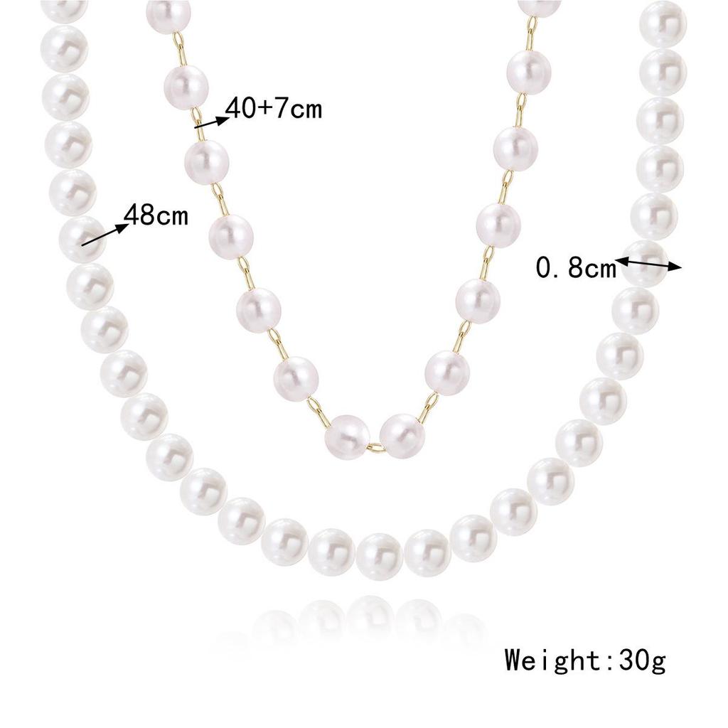 Multi-Layer Irregular Baroque Pearl Necklace - Vintage European & American Style
