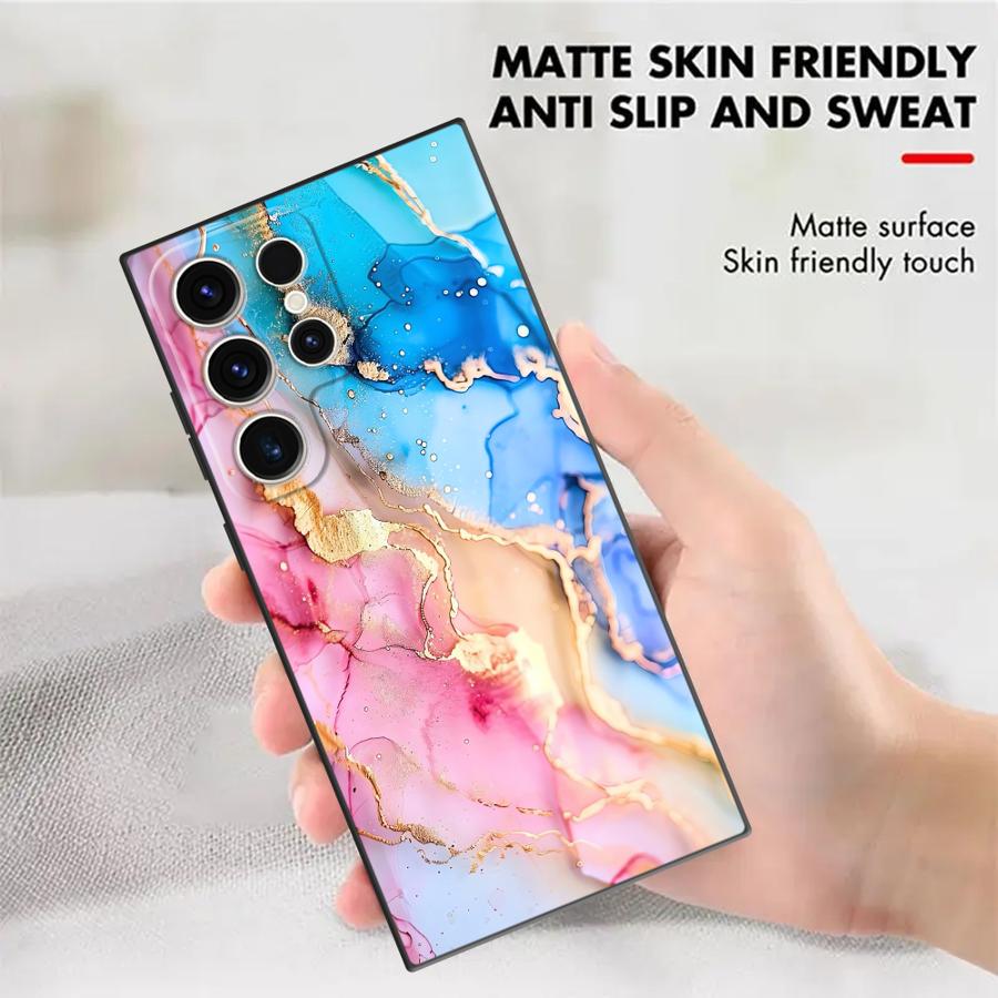 Case for Samsung Galaxy S26 S25 Ultra S10 S9 S21 FE S20 Note 20 Ultra 8 9 10 S23 S24 Plus Funda Phone Cover Colored Marble