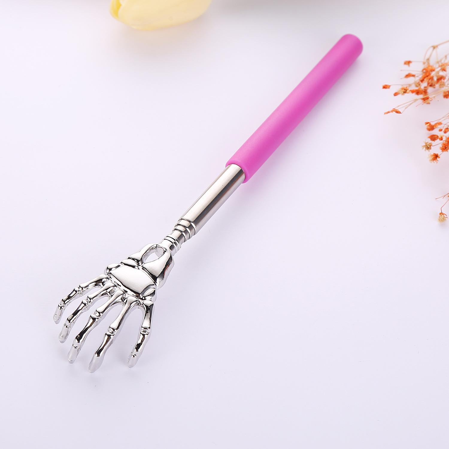 Ghost Hand Stainless Steel Retractable Back Scratcher Massager for Home розовый