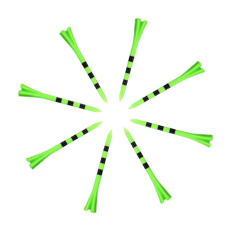 50Pcs Golf Tees Plastic Unbreakable 5 Prongs Head Tee With Stripe Markers 83Mm70Mm Long Ball Holder Low Friction Less Resistance
