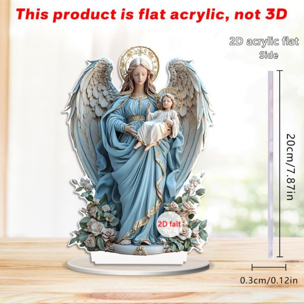 2D flaches Acrylfiguren-Ornament - dekorativer Akzent für Teeküchentheken und Wohnzimmer-Beistelltische