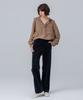 PAGE Corduroy Semi-Bootcut Pants_Black