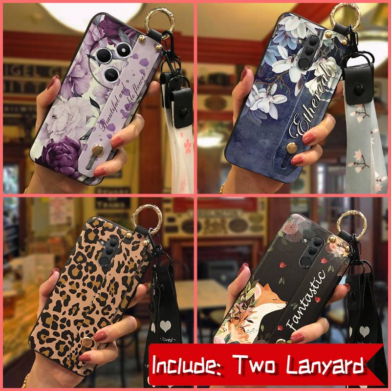 Flower Kickstand Phone Case For Redmi A4 5G Dirt-resistant Anti-knock Fashion Design Back Cover Ring Wristband Durable