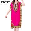JPNTKY Summer Dress Geometric Print Pullover One Size Chic Women Mid-Calf Dress for Homewear