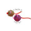 3/5/7pc Pet Cat Toy Stripe Nylon Rope Round Ball Mouse with Bell Pet Cat Chew Toy Cat Toy Interactive Mouse Ball Pet Product