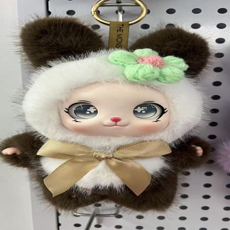 18cm Plush Rabbit Cat Keychain Cute Bag Charm 18cm Soft Stuffed Toy Gift for Girls Women