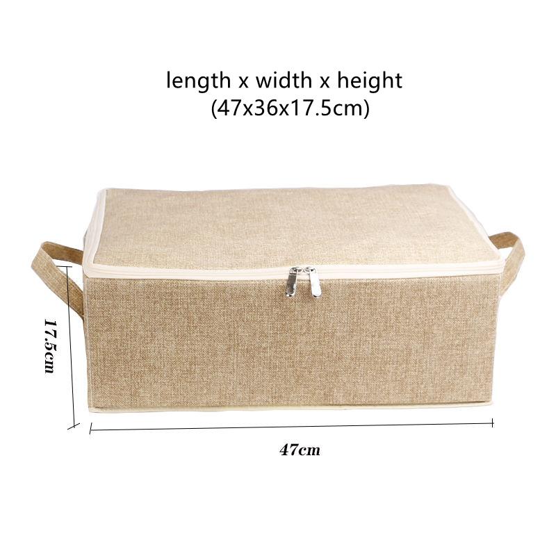 Cotton Linen Big Capacity Clothes Storage Boxes Thicken Non-woven Fabric Sundries Storage Box Wardrobe Moisture-proof Storage Bo