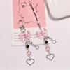Bowknot Bead Phone Charm Strap Star Bowknot Beaded Cellphone Strap Mobile Phone Chain  Decoration