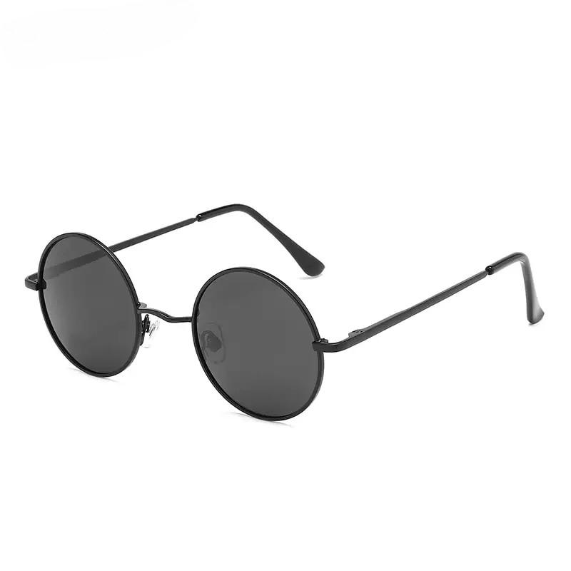 1Pc Brand Designer Polarized Round Sunglasses Classic Small Vintage Retro Glasses Women Metal Eyewear