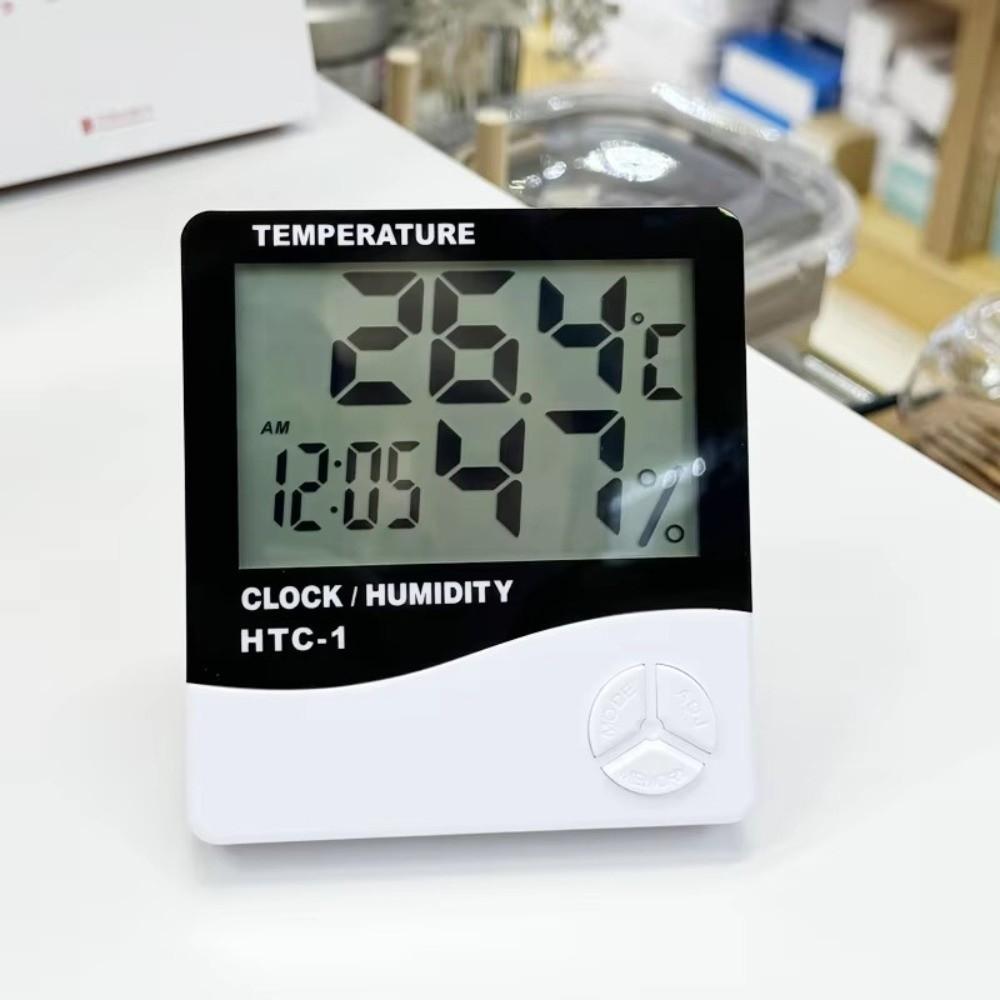 LCD Display Digital Temperature Humidity Meter 3 Button Control Home Weather Station Home Use