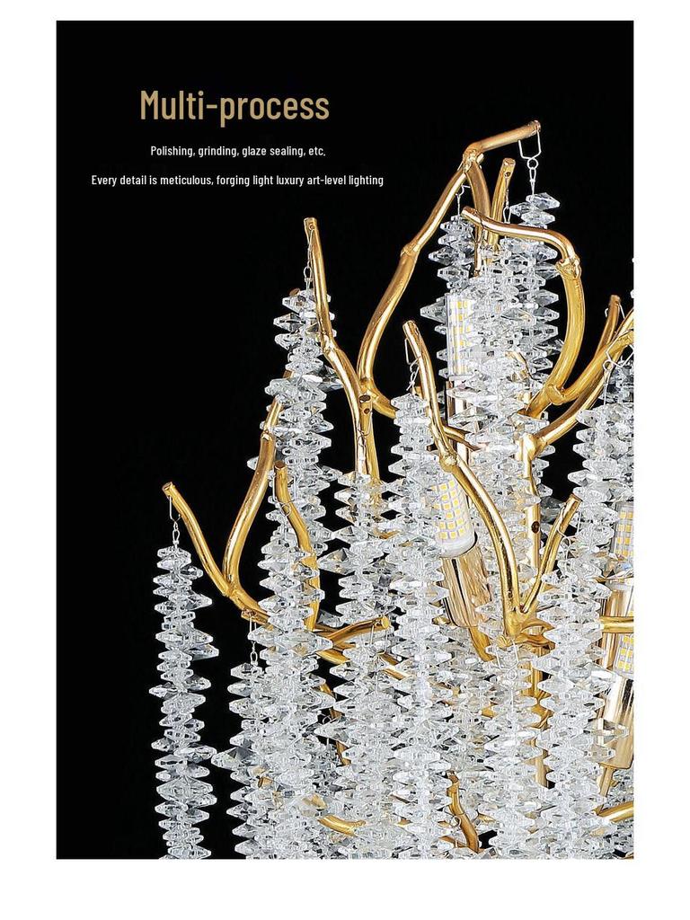 Luxury Postmodern Crystal Tree Branch Floor & Table Lamp for Living Room or Bedroom