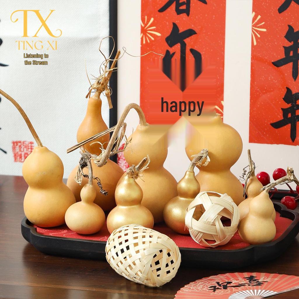 2026 New Year Handmade Natural Small Gourd Ornaments - DIY Gift Decorations