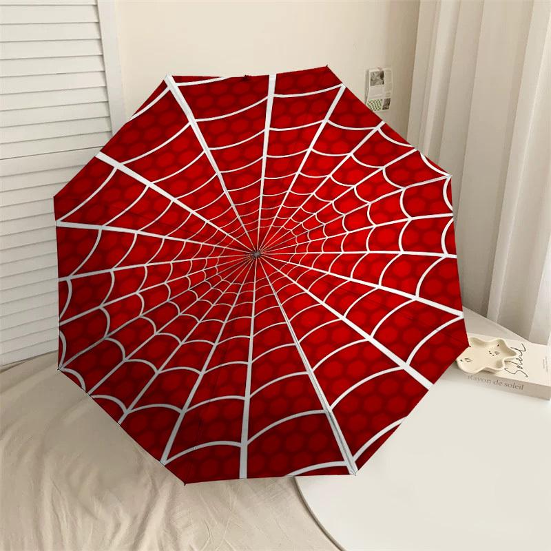 

1pc spiderweb Automatic Open/Close Umbrella with Windproof, 8-Rib Sturdy Canopy, Durable Ribs, Fashionable Design1201A