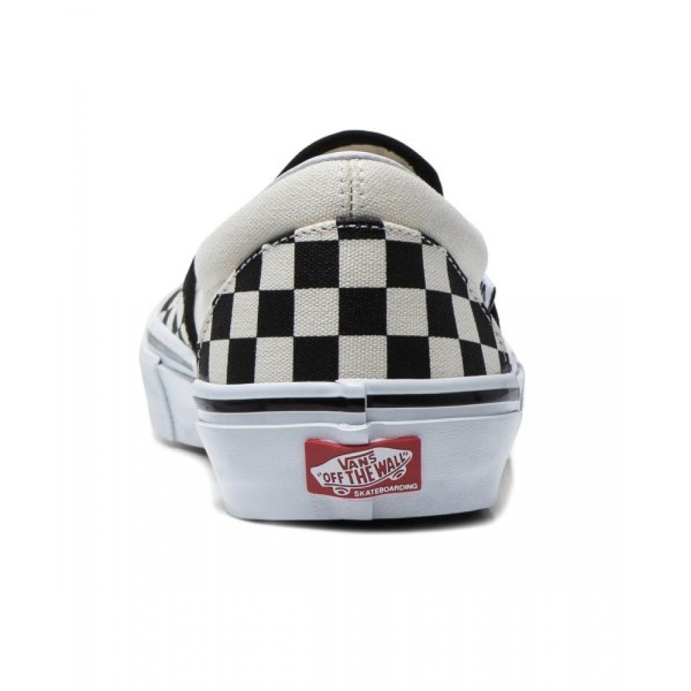Vans Slip On    Skate  Checkerboard  Black  Off White Vn0a5fcaauh1