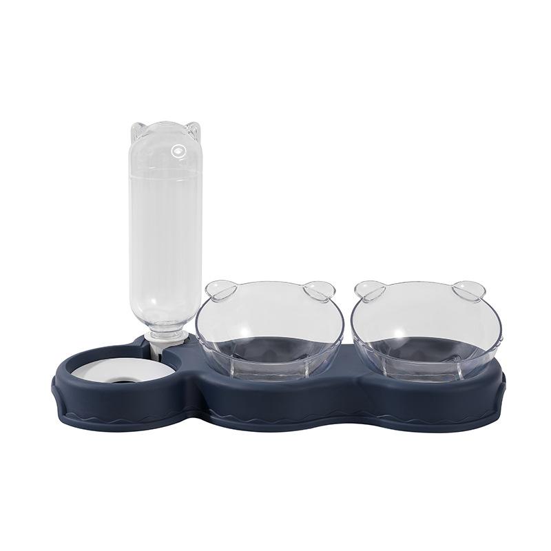 Double Bowl Automatic Pet Feeder Water Dispenser Cat Basin Dog Bowl Cat Bowl Cat Supplies Water Dispenser