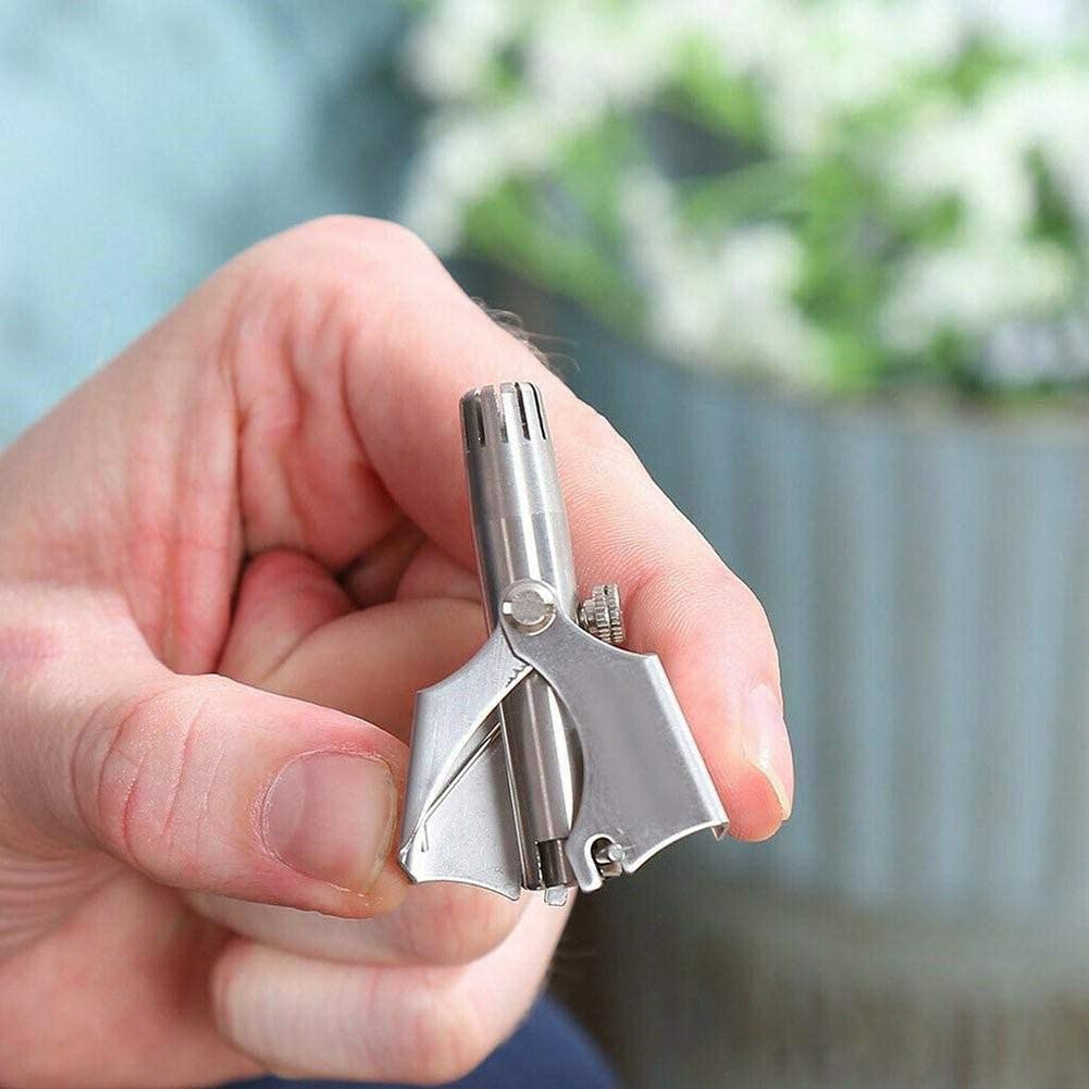 Nose Hair Trimmer for Men Stainless Steel Manual Shaver Suitable For Nose Hair Razor Washable Portable Nose Hair Trimmer 1set
