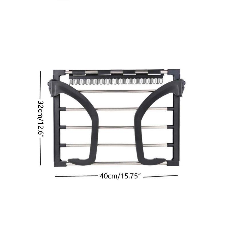 Y3NA Multi-function Balcony Folding Shoes Towel Drying Rack Laundry Underwear Storage Holder