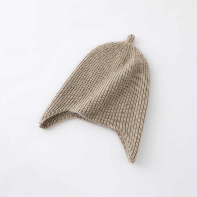 Unisex Cashmere Kids' Knit Hat with Ear Protection - Super Cute & Warm for Autumn/Winter
