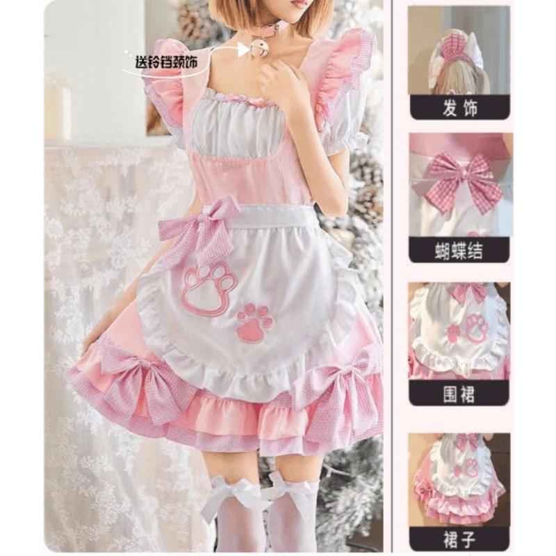 Adult Girl New Cute Sweet Student Long Sleeve Lolita Dress Performance Party Performance Dress