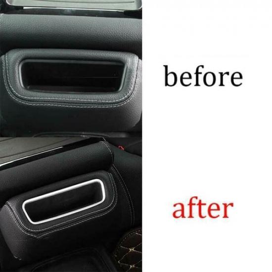 For Benz E-Class W213 Cover Trim 2016- Matte Sliver Car Rear Row Storage Box